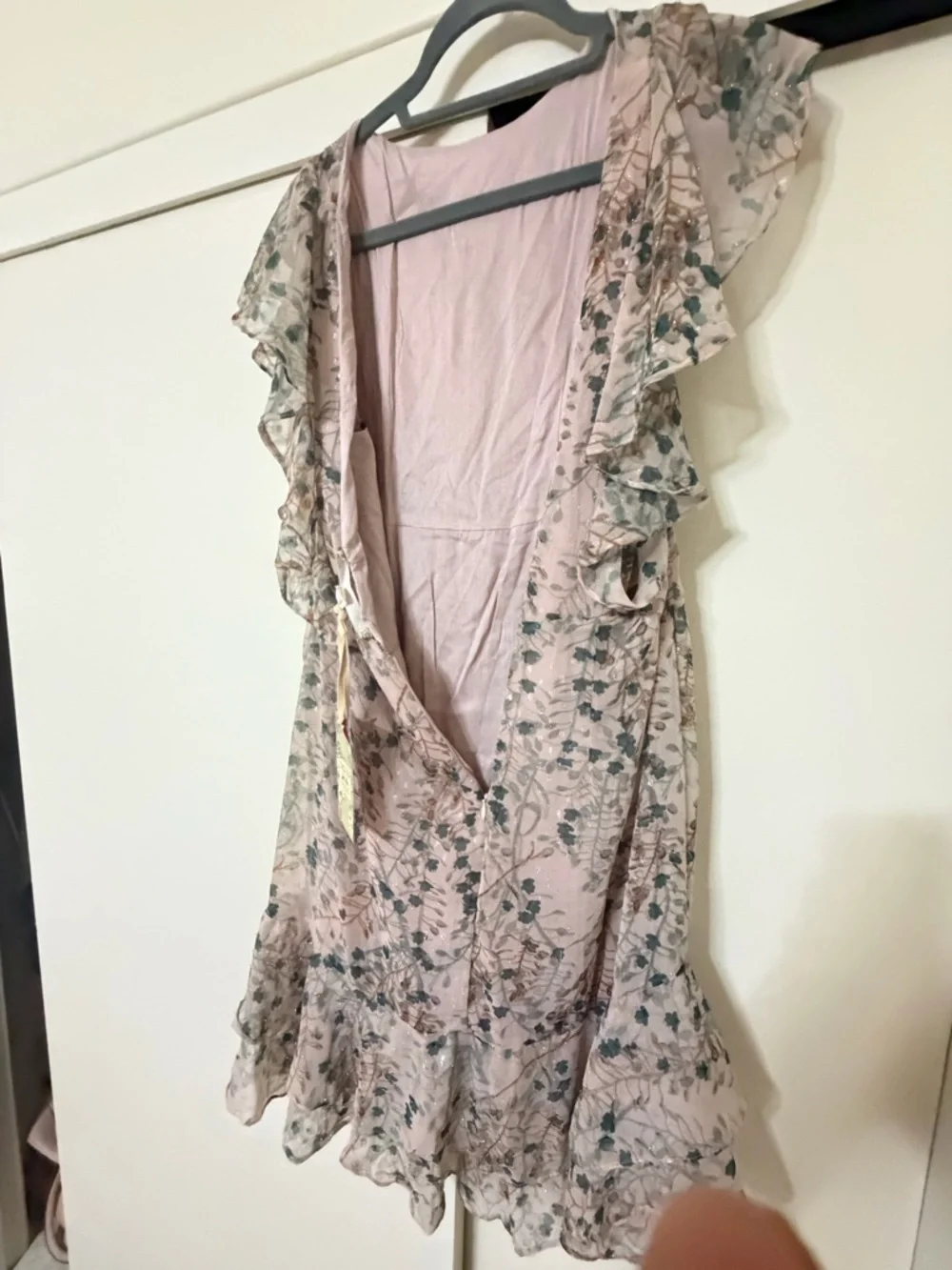 Chelsea & Violet Blush Floral Ruffle Midi Dress - Picture 7 of 10